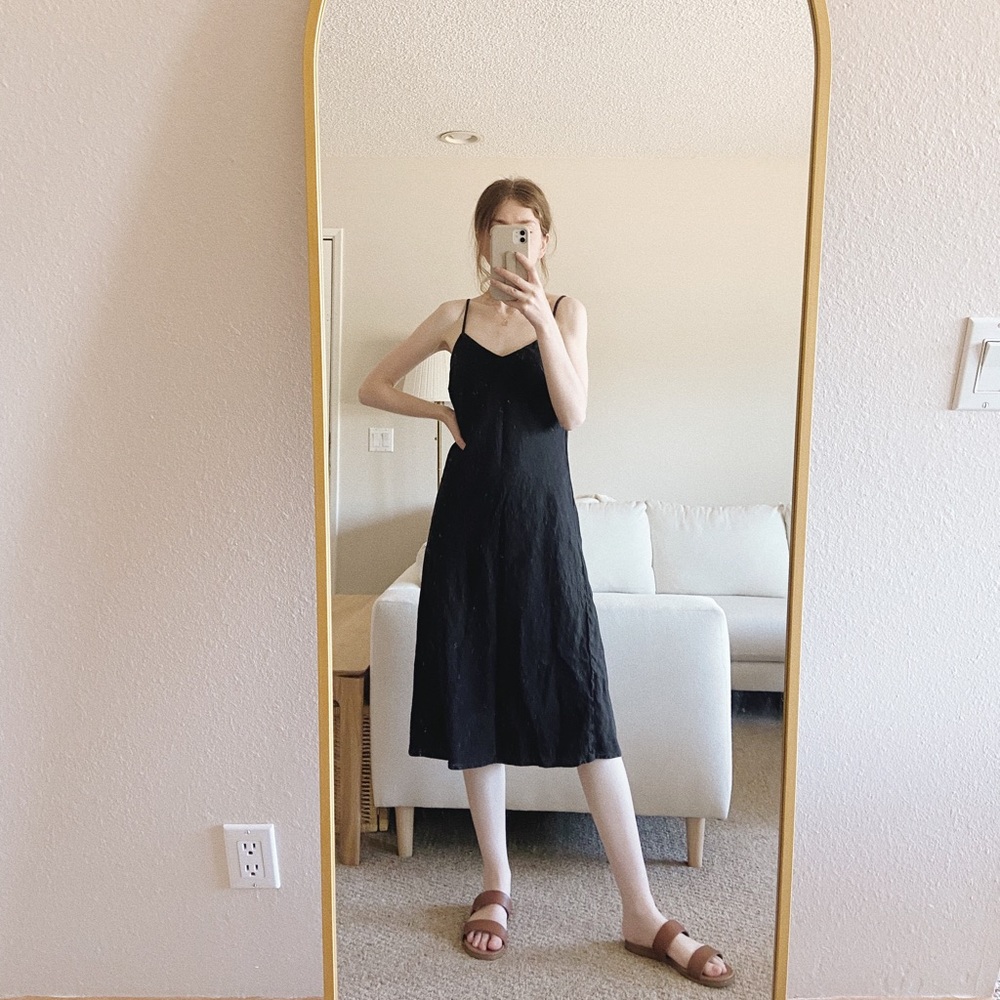NWOT mate the label linen slip dress